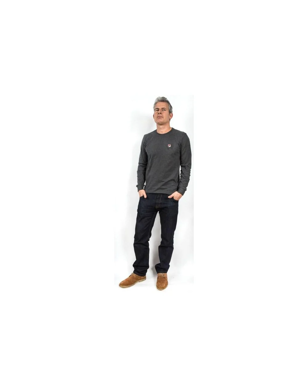 Fila Vintage Ridge L/s T-shirt Charcoal - Image 3