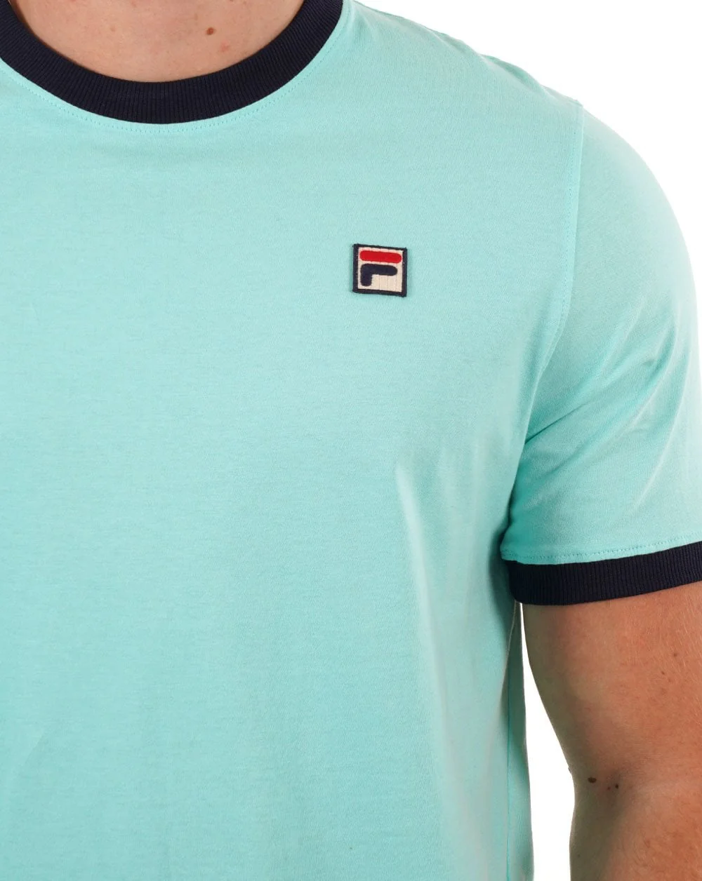Fila Vintage Ringer T Shirt Aruba Blue/Navy - Image 2