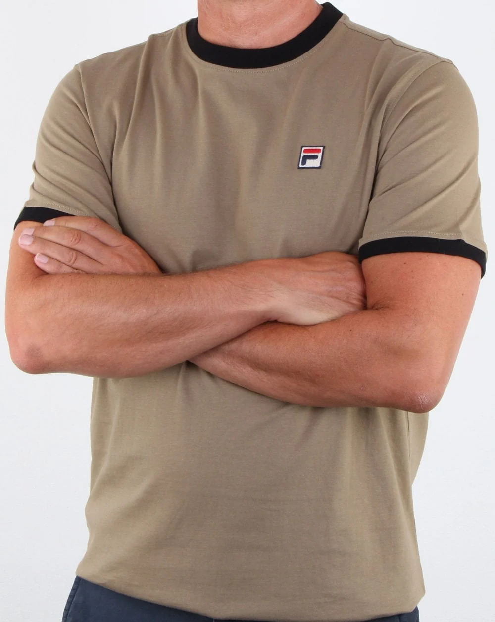 Fila Vintage Ringer T Shirt Drygrass - Image 3