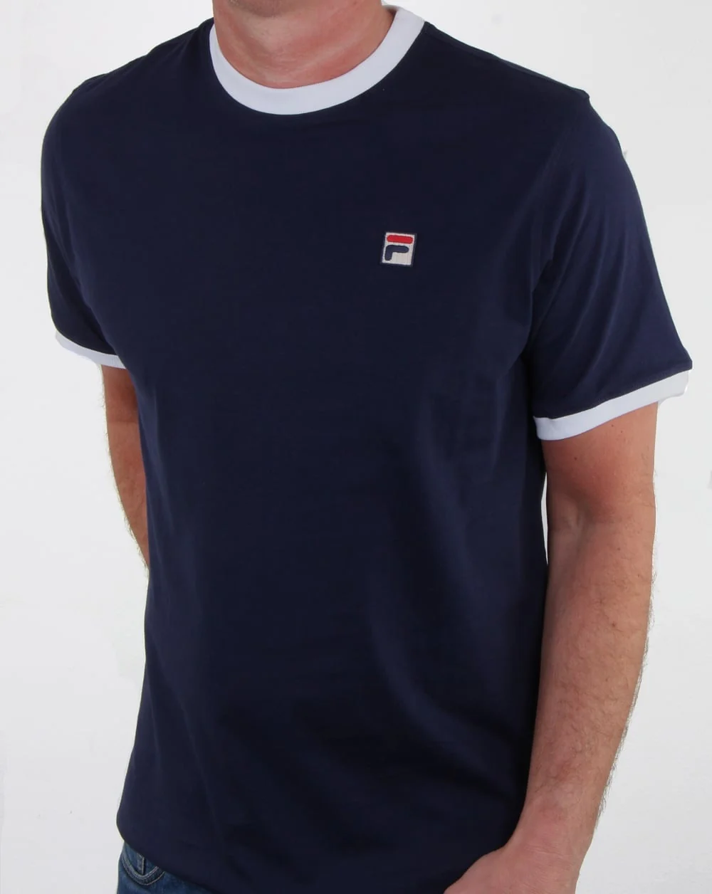 Fila Vintage Ringer T-shirt Navy - Image 4