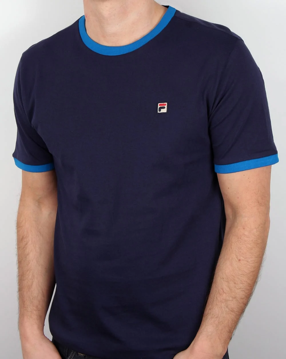 Fila Vintage Ringer T Shirt Navy/Royal