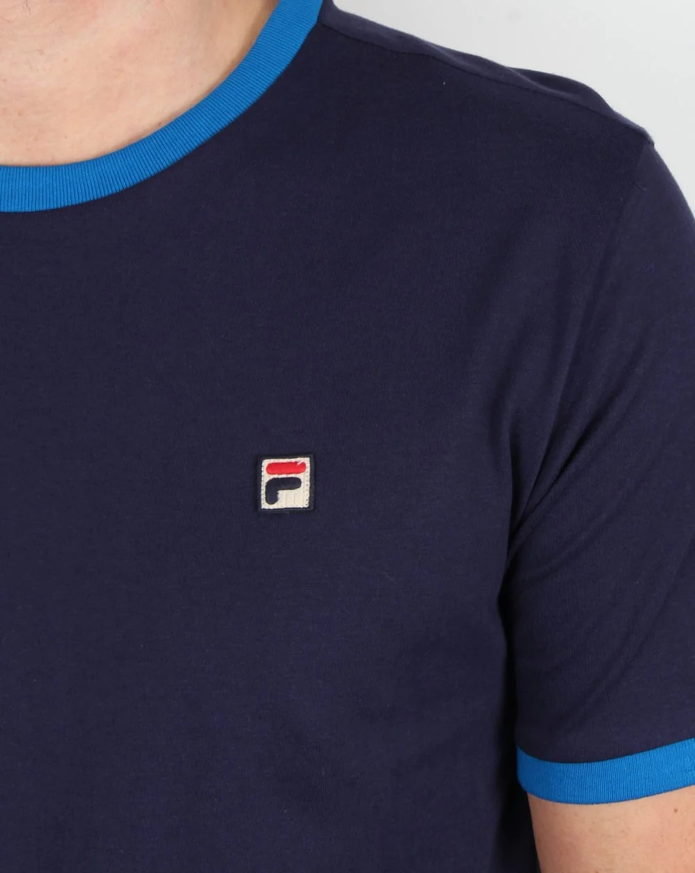 Fila Vintage Ringer T Shirt Navy/Royal - Image 2