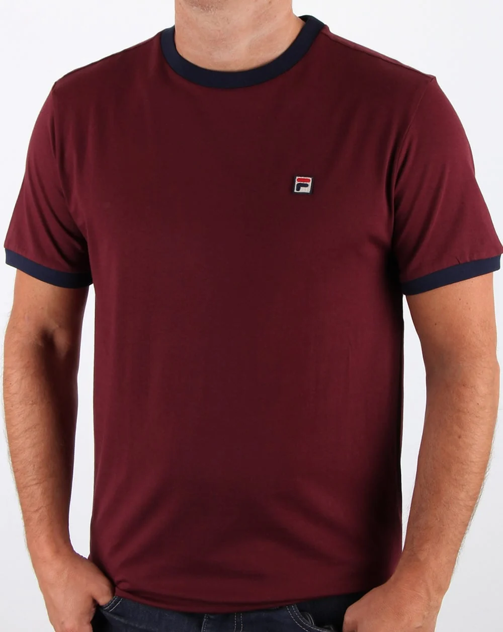 Fila Vintage Ringer T Shirt Rum Raisin