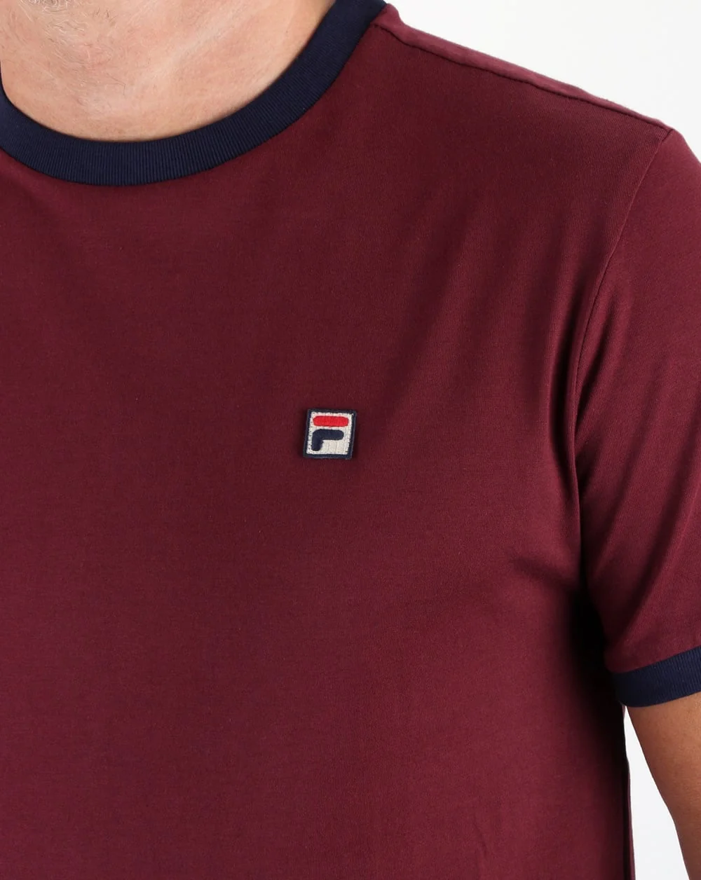 Fila Vintage Ringer T Shirt Rum Raisin - Image 2