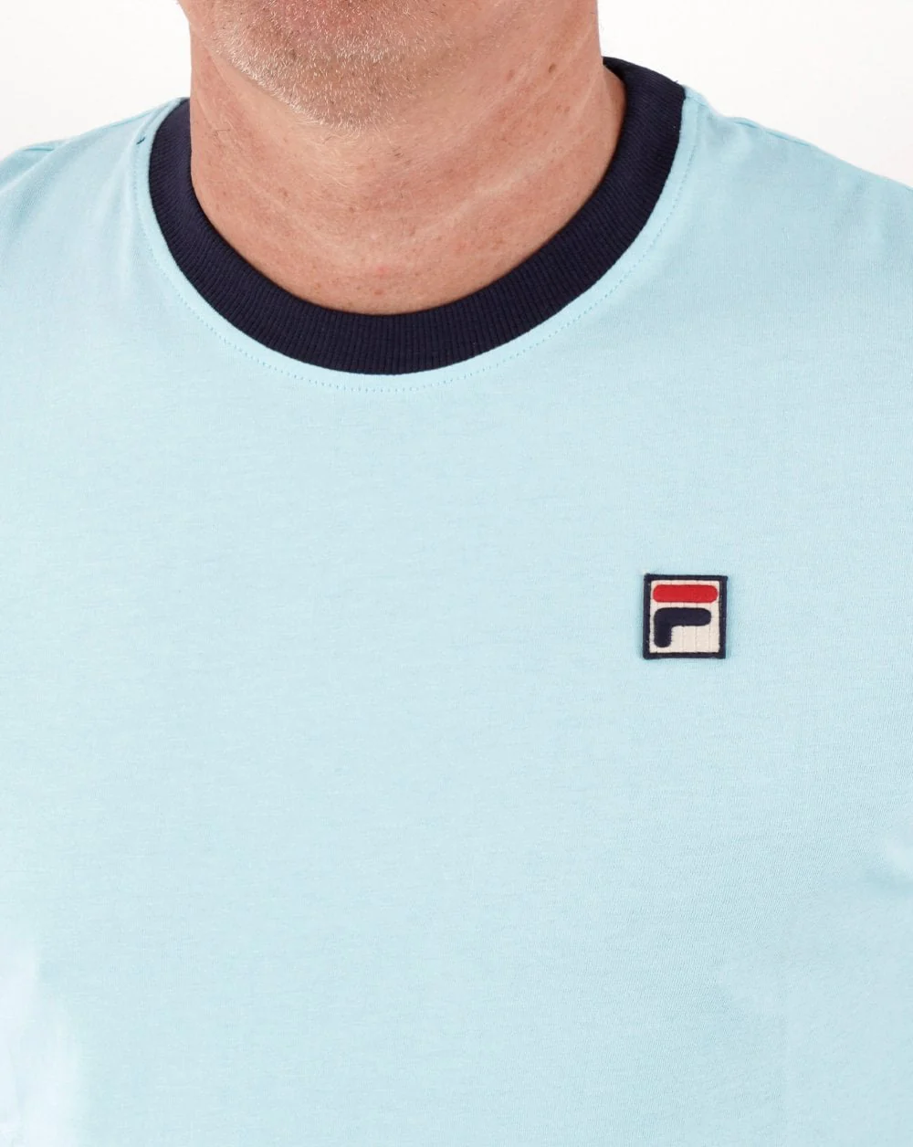 Fila Vintage Ringer T Shirt Sky /Navy - Image 2