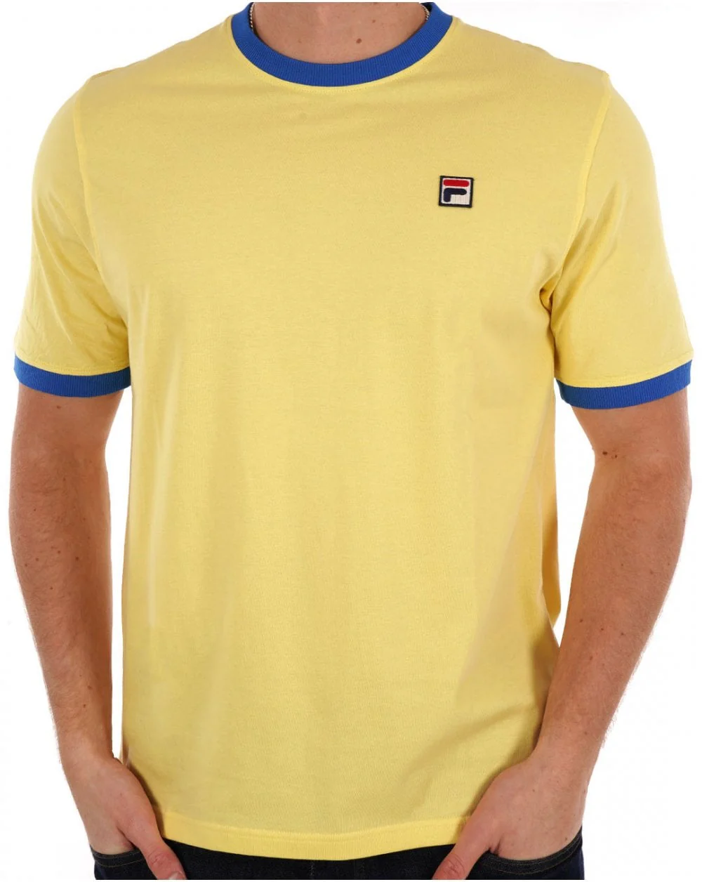 Fila Vintage Ringer T Shirt Yellow Royal