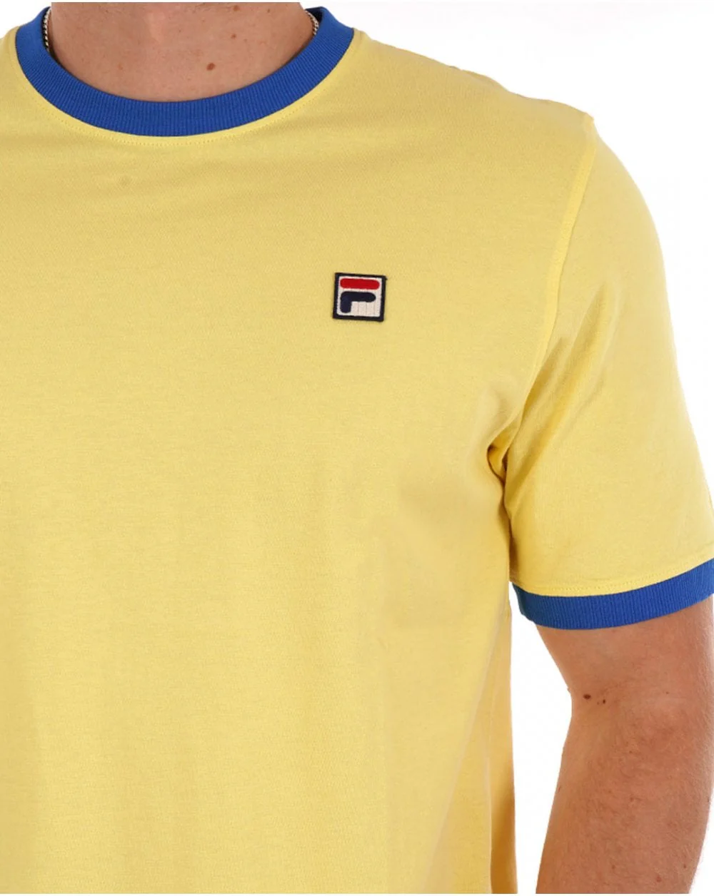 Fila Vintage Ringer T Shirt Yellow Royal - Image 2