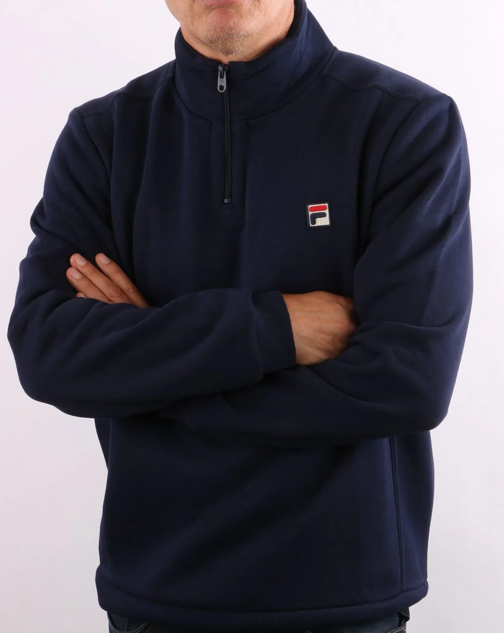 Fila Vintage Rio 1/4 Zip Sweat Navy - Image 2