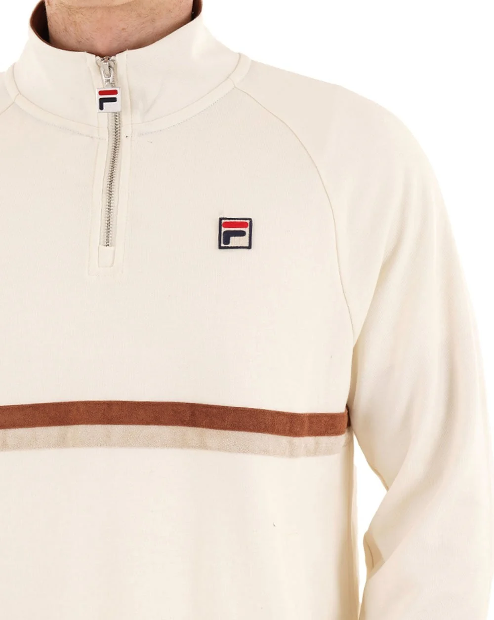 Fila Vintage Rolando 1/4 Zip Sweat Gardenia - Image 3