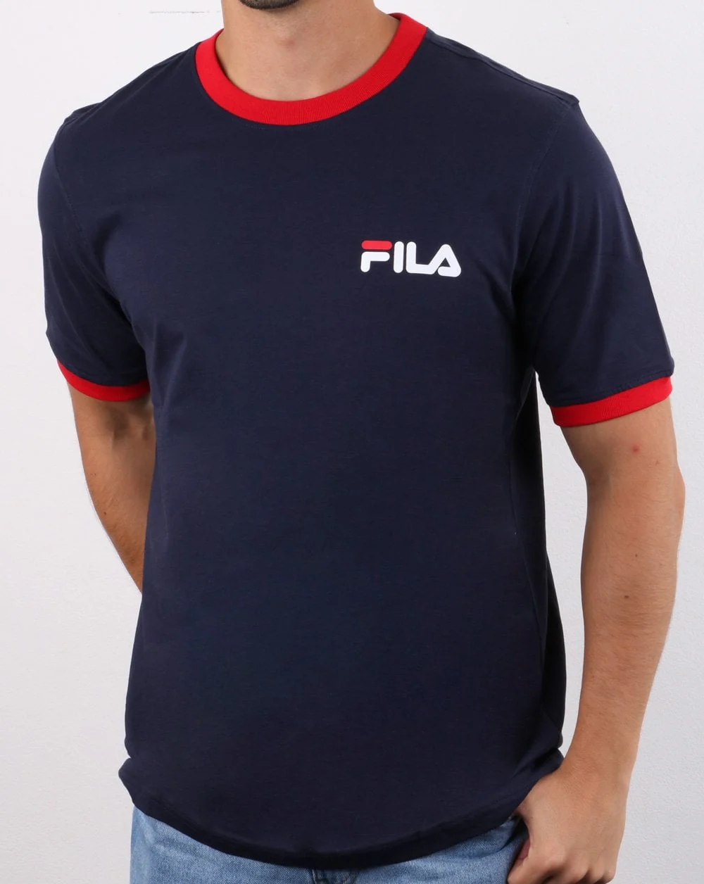 Fila Vintage Rosco T Shirt Navy/red/white - Image 2