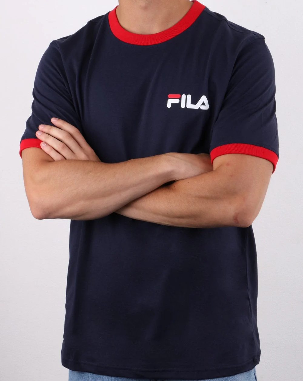Fila Vintage Rosco T Shirt Navy/red/white - Image 3