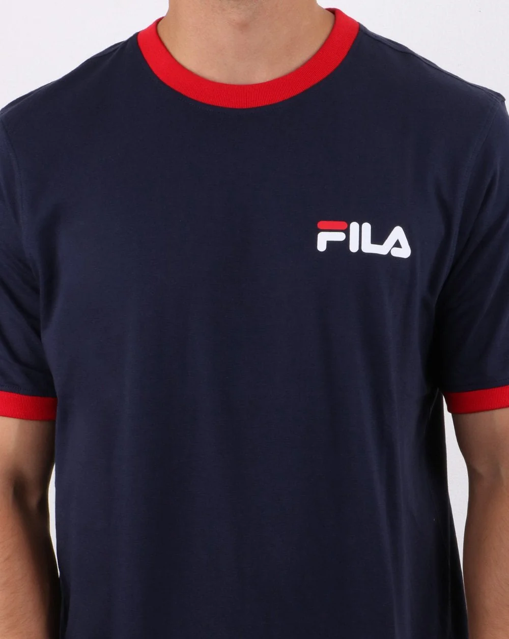 Fila Vintage Rosco T Shirt Navy/red/white - Image 4