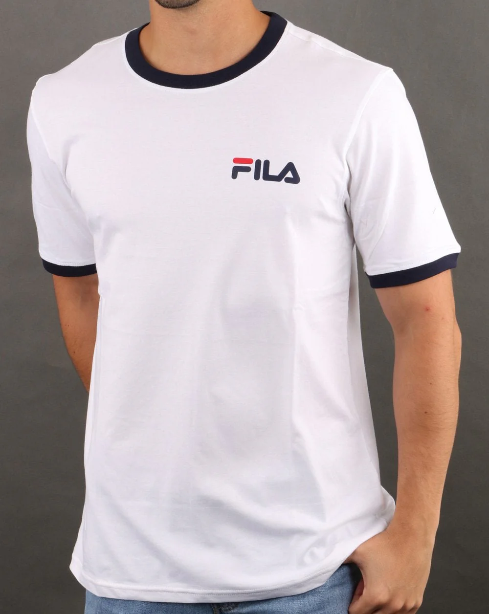Fila Vintage Rosco T Shirt White/red/navy - Image 2