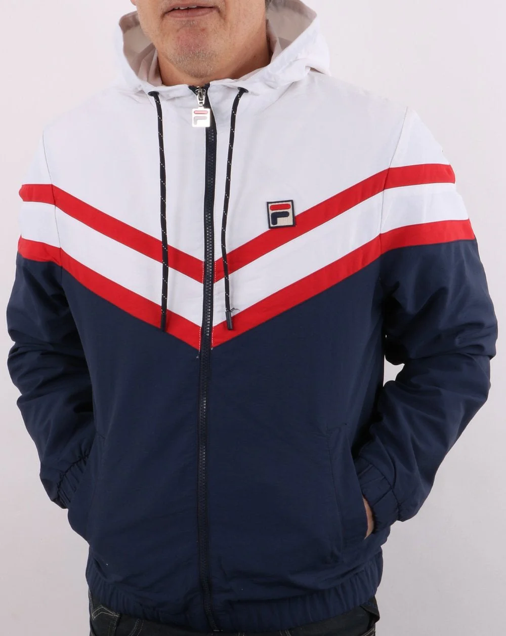 Fila Vintage Rugger Jacket Navy/White - Image 3