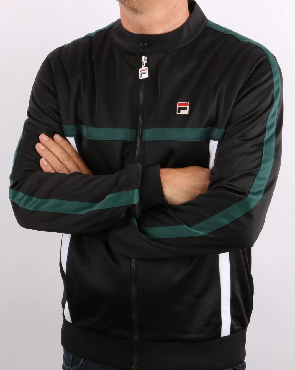Fila Vintage Runner Track Top Black/Green - Image 5