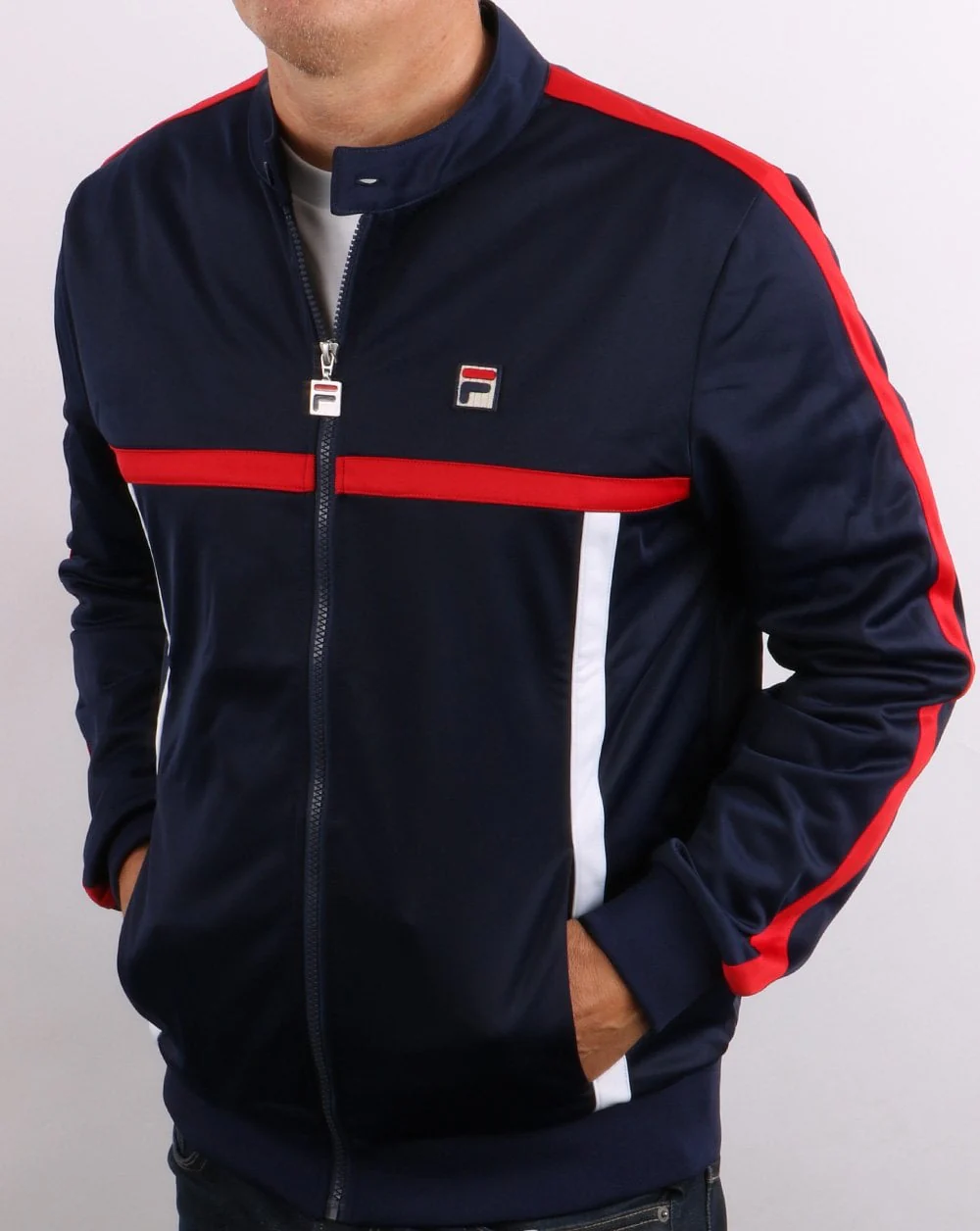 Fila Vintage Runner Track Top Navy/Red/White
