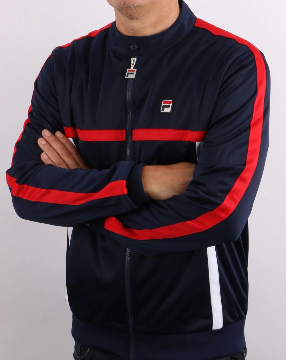 Fila Vintage Runner Track Top Navy/Red/White - Image 5