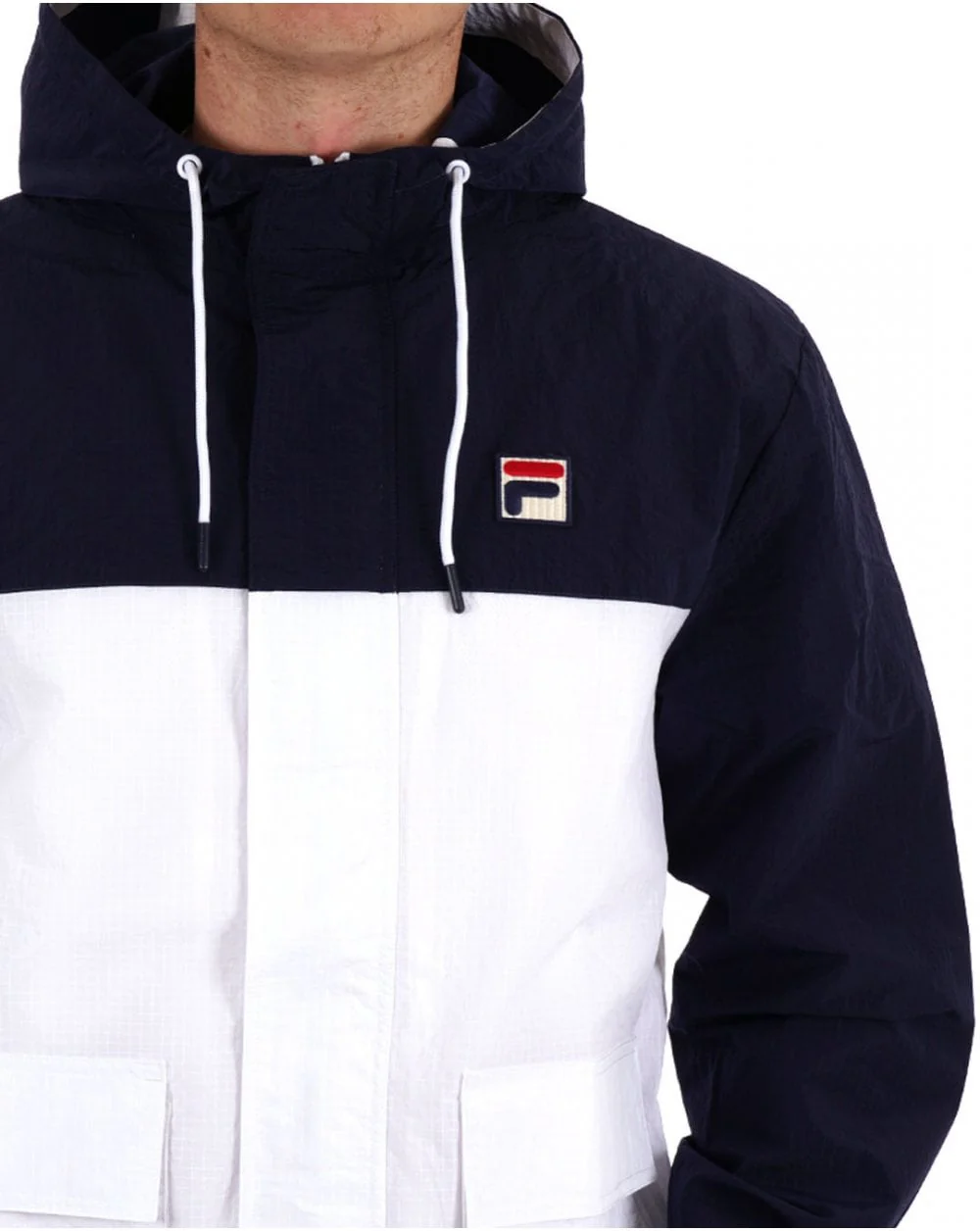 Fila Vintage Sailing Jacket Navy White - Image 2