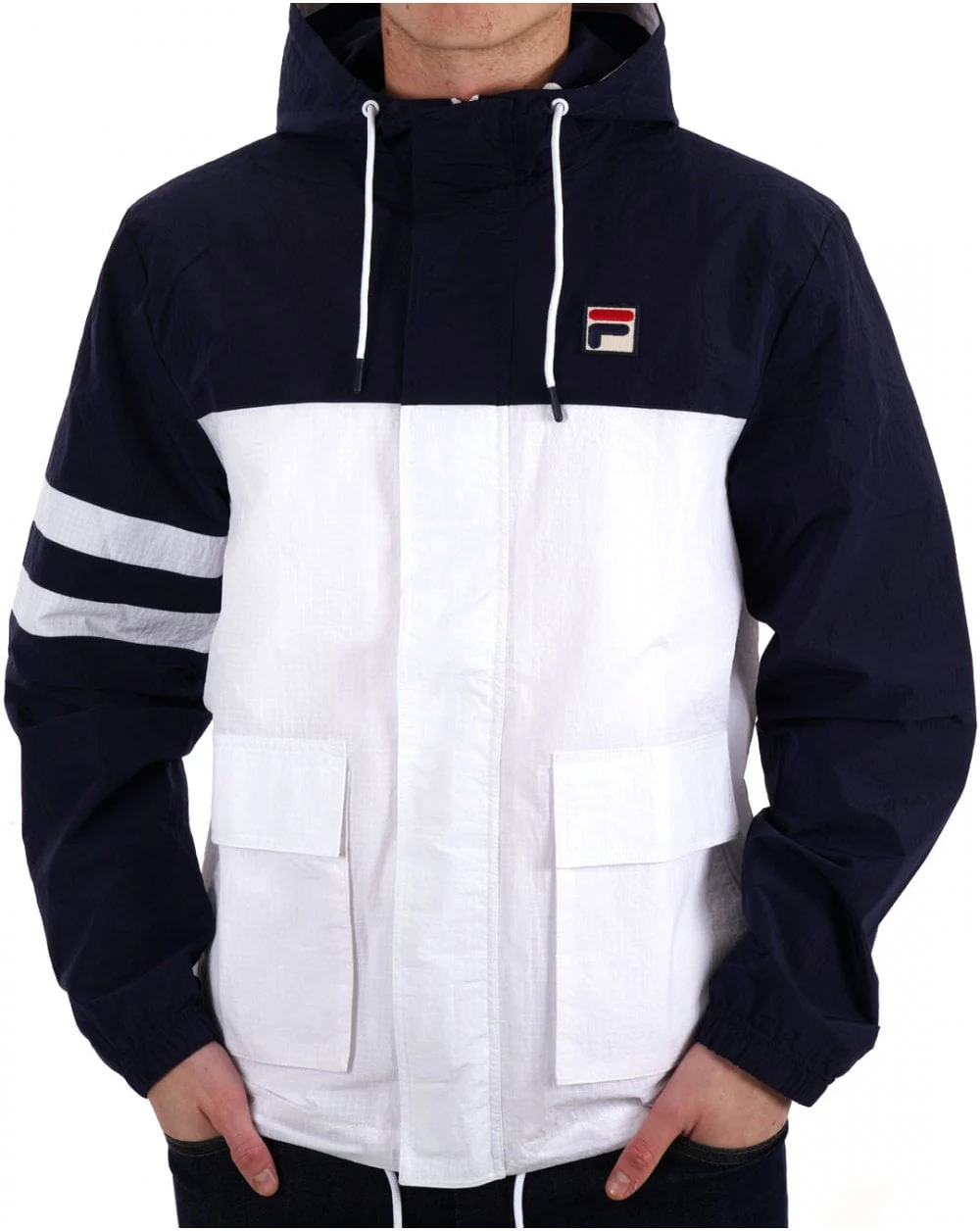 Fila Vintage Sailing Jacket Navy White - Image 3