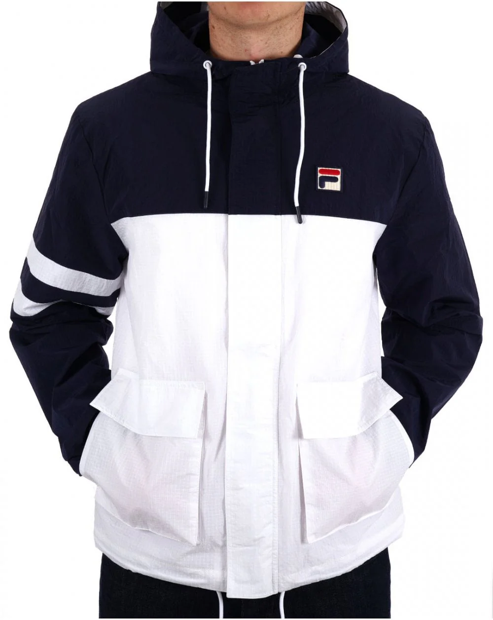 Fila Vintage Sailing Jacket Navy White - Image 4