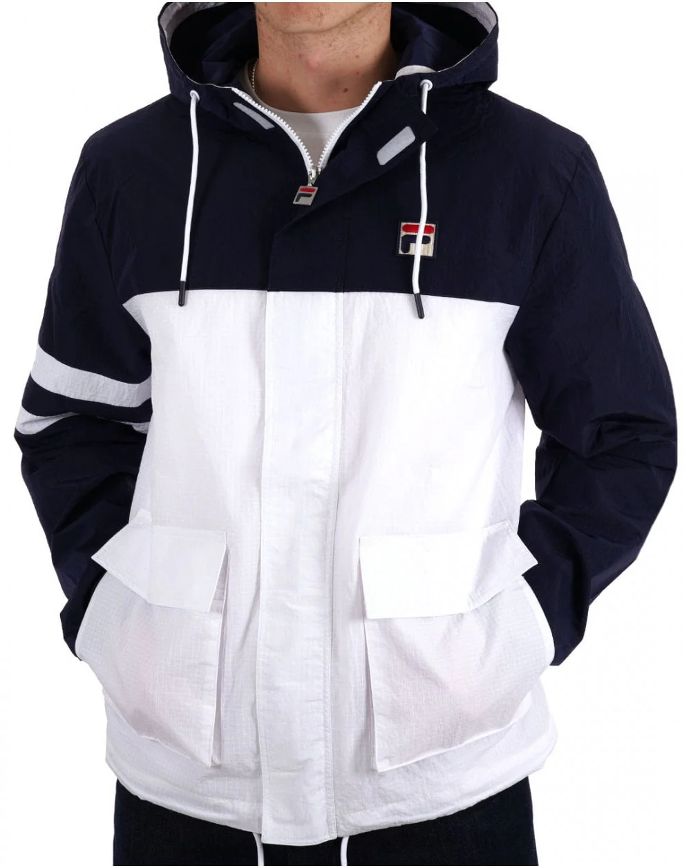 Fila Vintage Sailing Jacket Navy White - Image 5