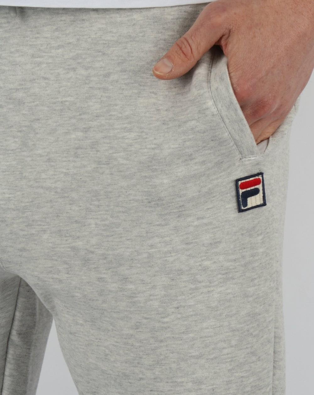 Fila Vintage Sarento Track Bottoms Light Grey Marl - Image 2