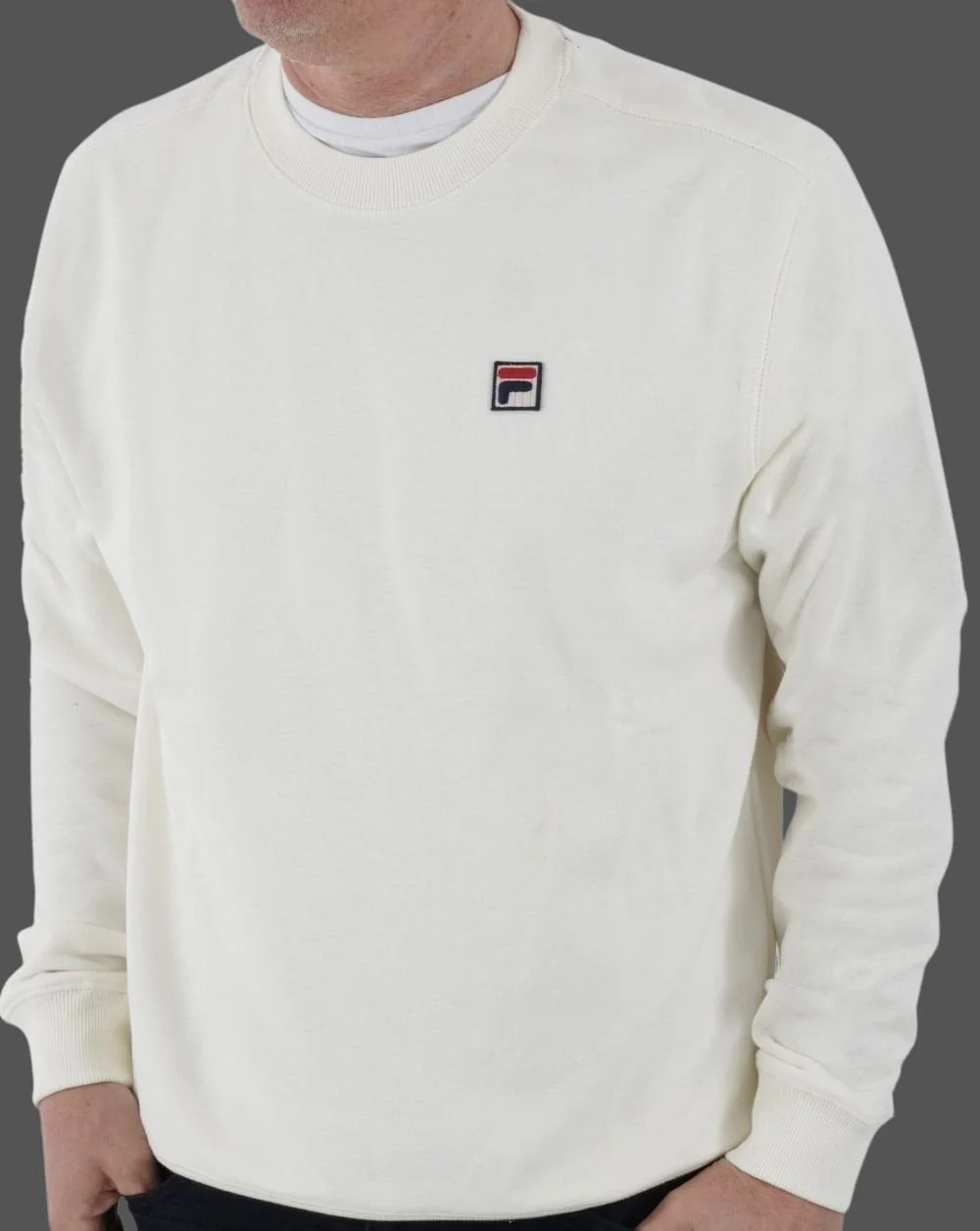 Fila Vintage Seppi Crew Sweat Off White