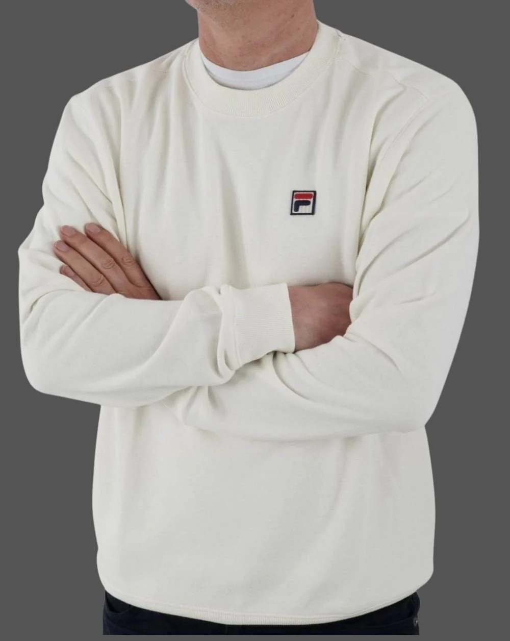 Fila Vintage Seppi Crew Sweat Off White - Image 2