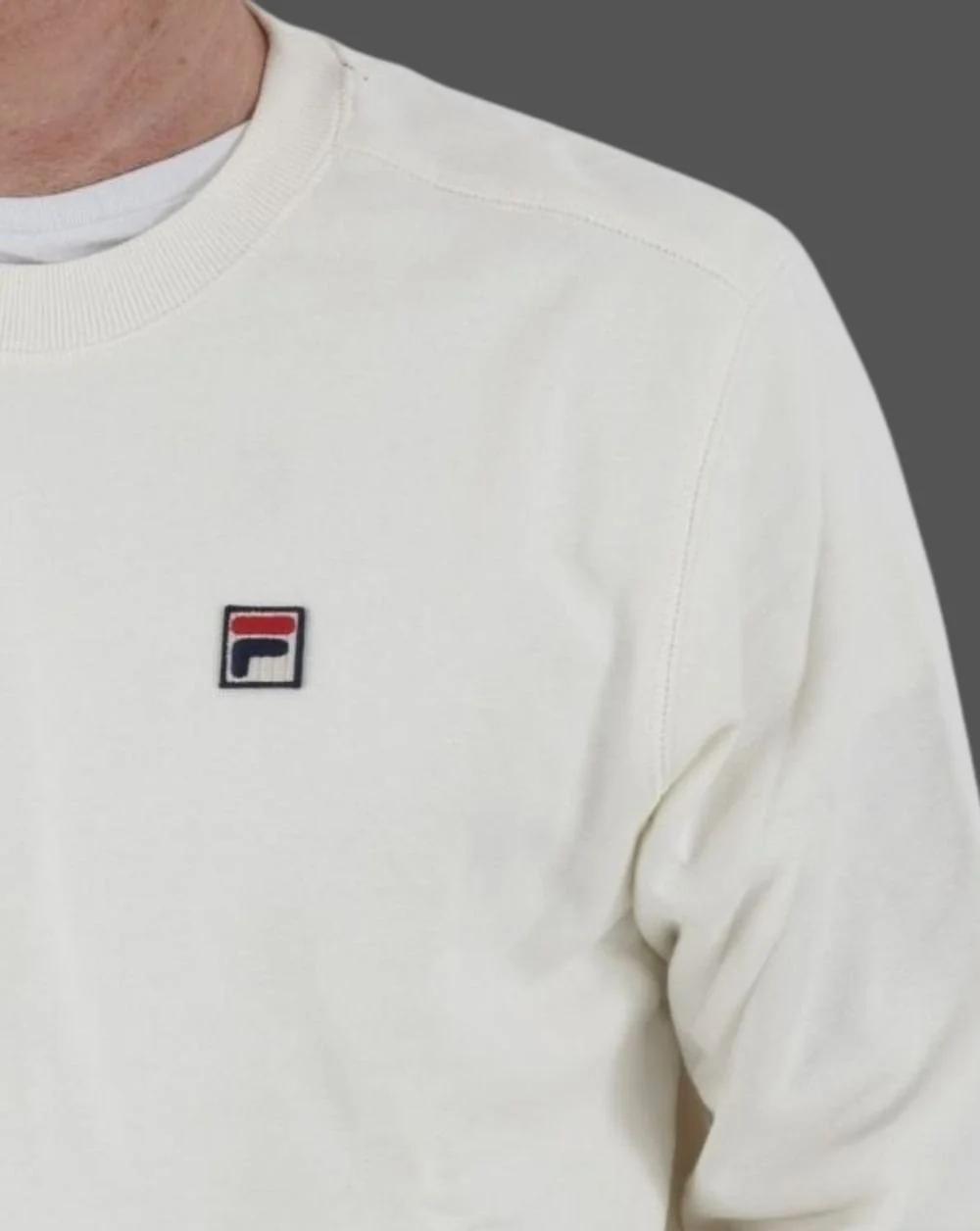 Fila Vintage Seppi Crew Sweat Off White - Image 3