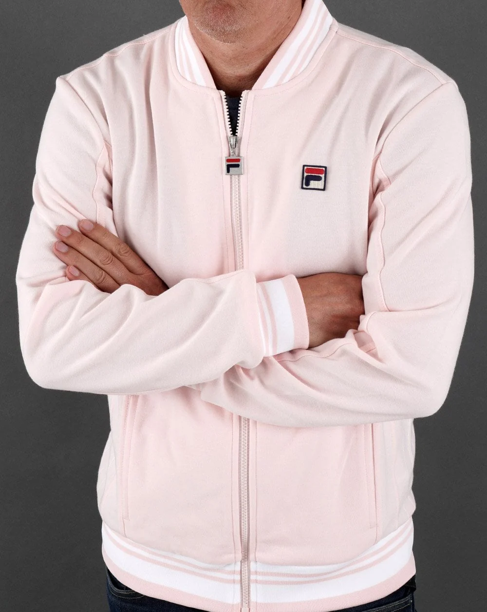 Fila Vintage Settanta 2 Track Top Pink/White - Image 2