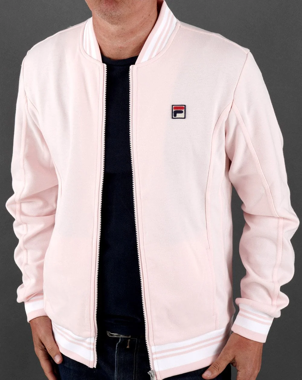 Fila Vintage Settanta 2 Track Top Pink/White - Image 3