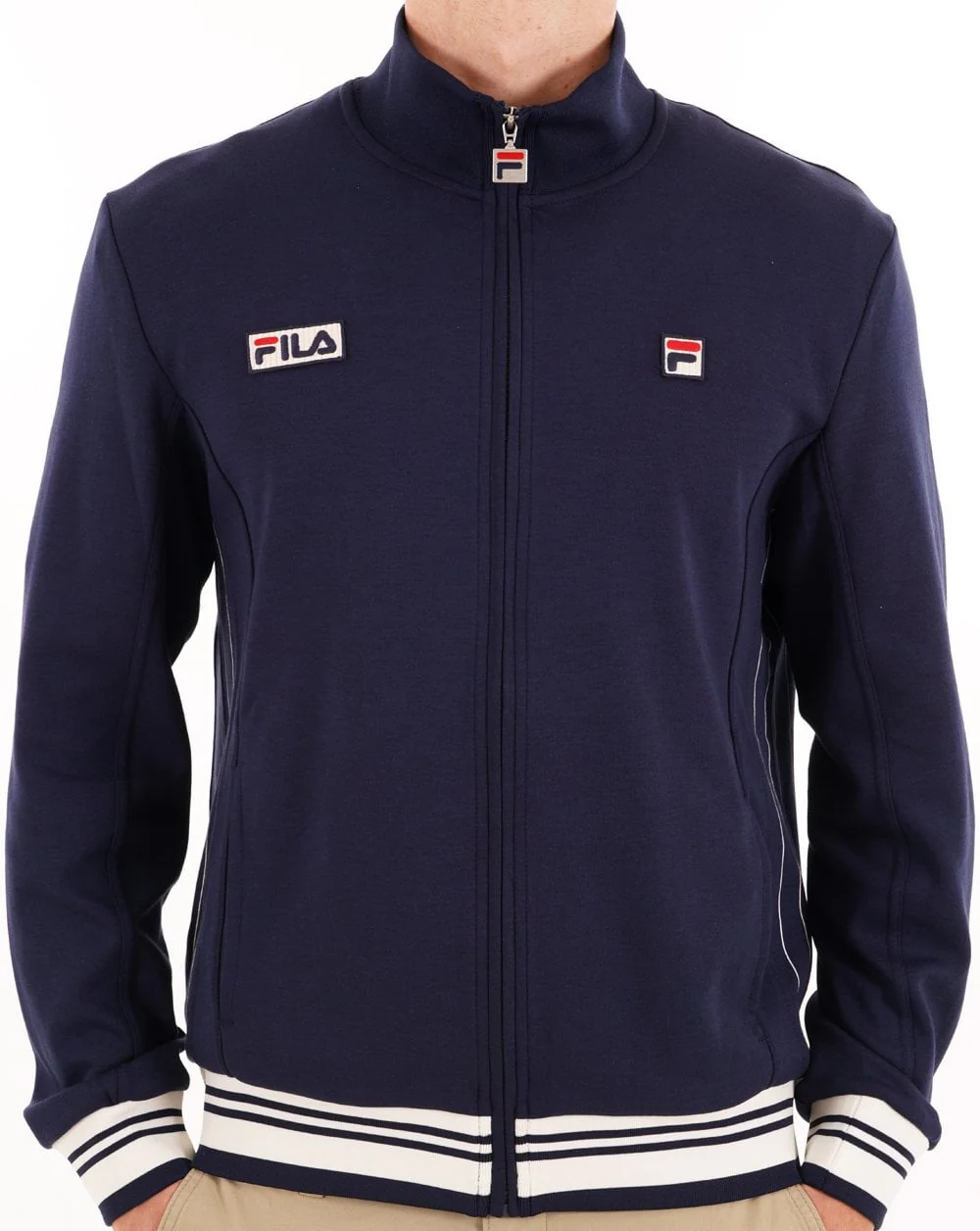 Fila Vintage Settanta Funnel Track Top Navy - Image 4