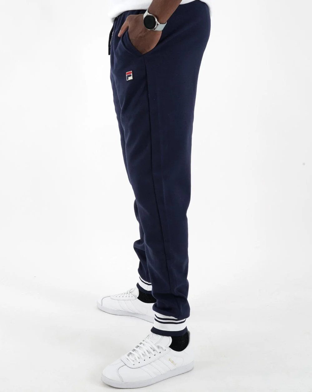 Fila Vintage Settanta Track Pants Navy/White - Image 2