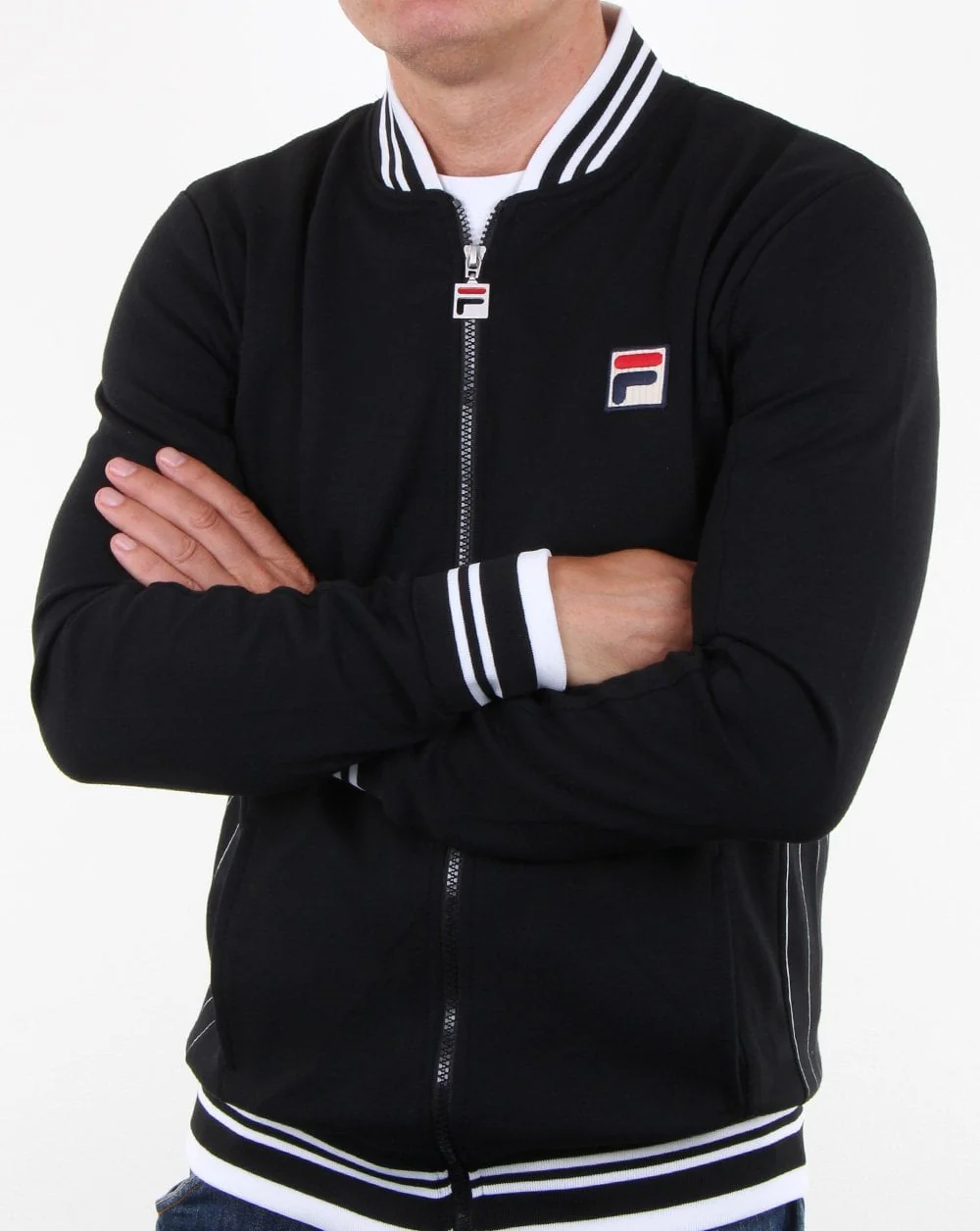 Fila Vintage Settanta Track Top Black/white - Image 3