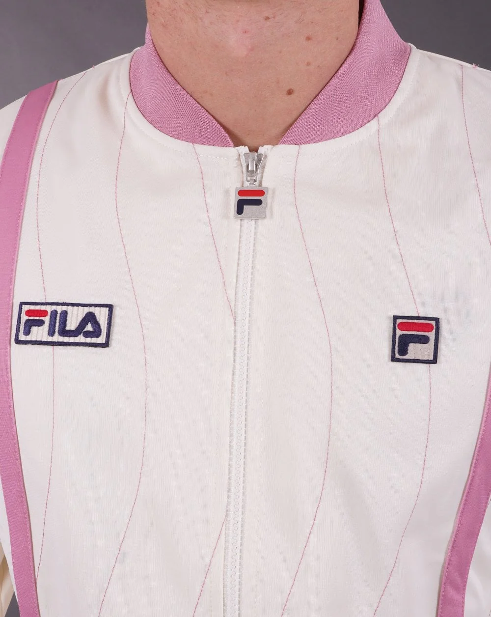 Fila Vintage Settanta Wave Mk4 Track Top Off White - Image 2