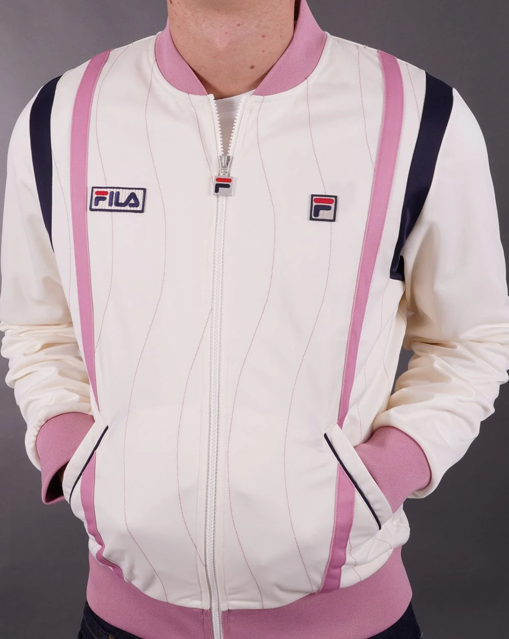 Fila Vintage Settanta Wave Mk4 Track Top Off White - Image 4