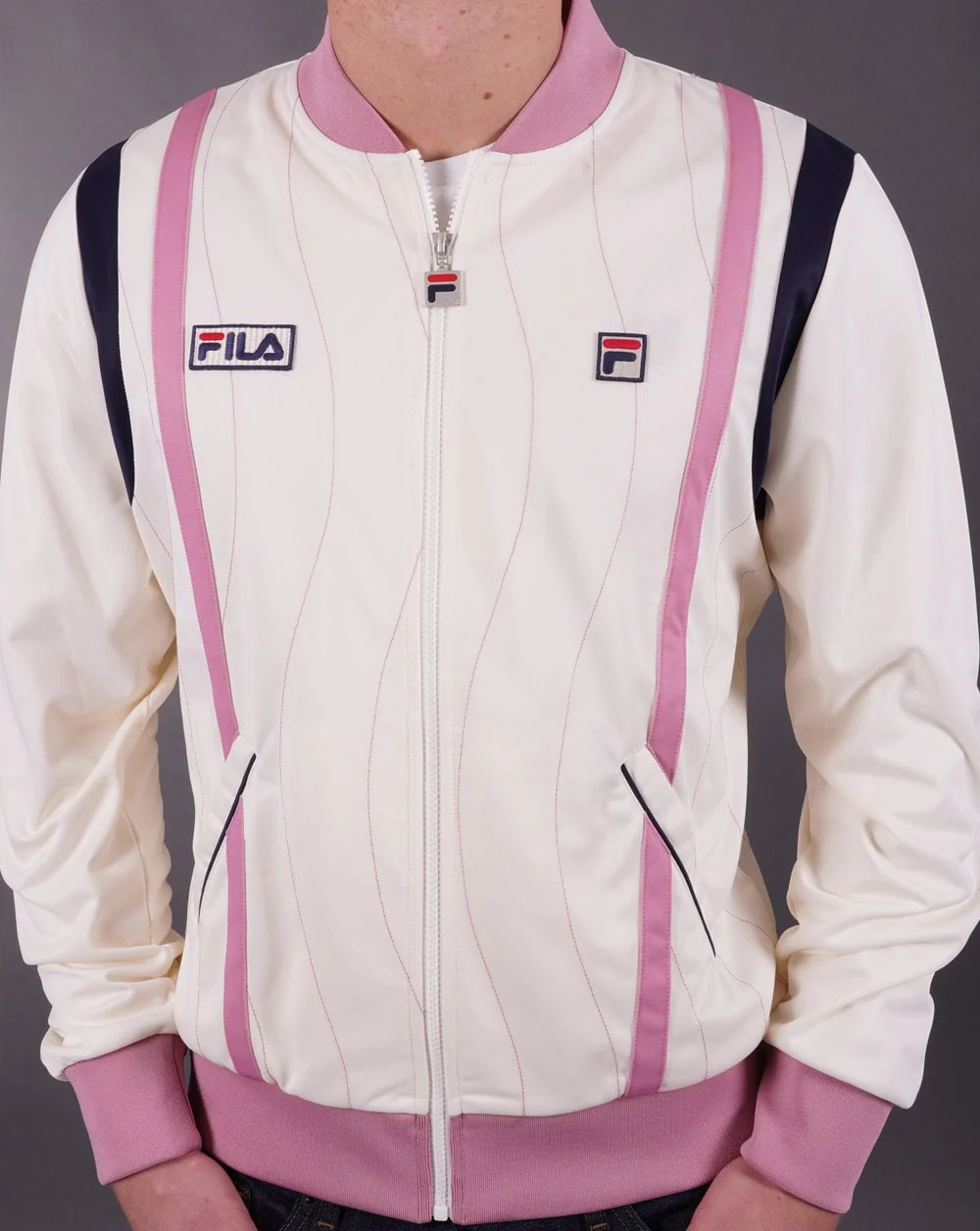 Fila Vintage Settanta Wave Mk4 Track Top Off White - Image 5