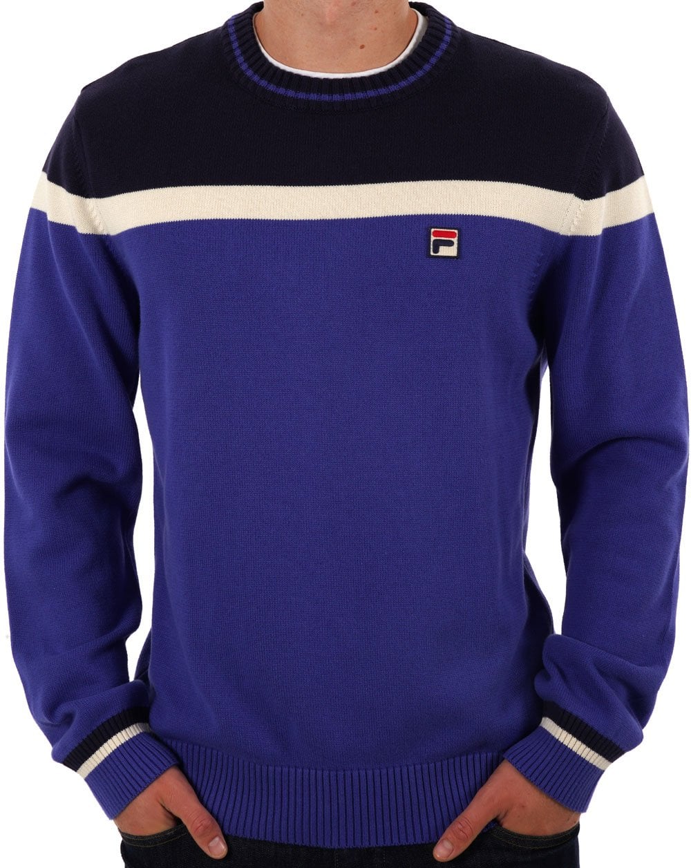 Fila Vintage Siro Crew Knit Blue