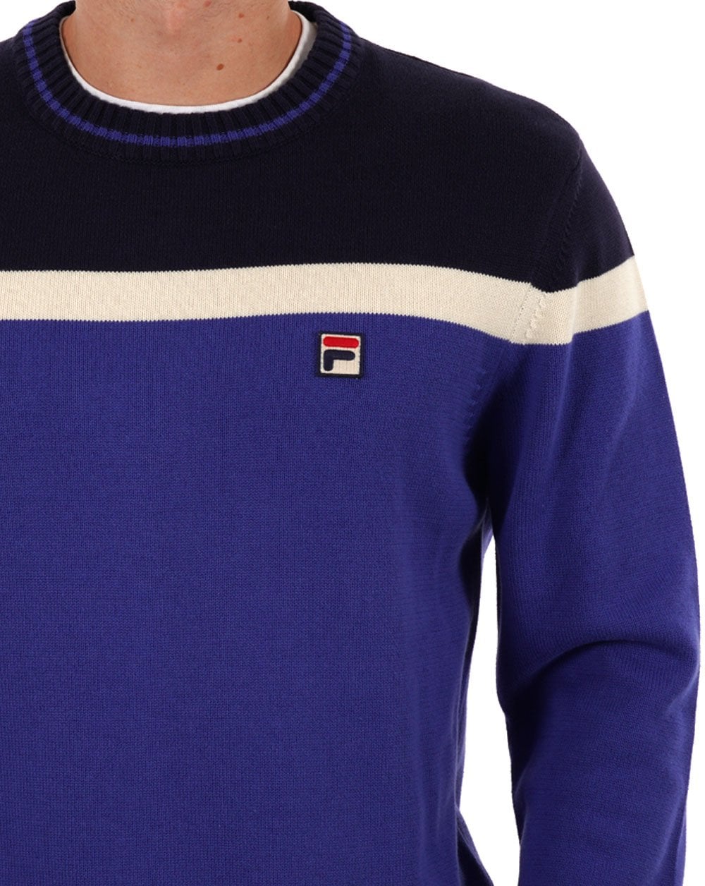 Fila Vintage Siro Crew Knit Blue - Image 2