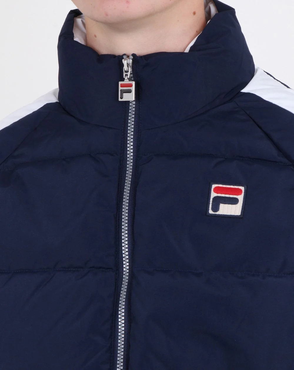 Fila Vintage Ski Puffer Jacket Navy/white - Image 2