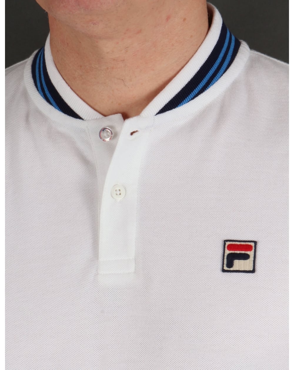 Fila Vintage Skippa Polo T-Shirt White - Image 2