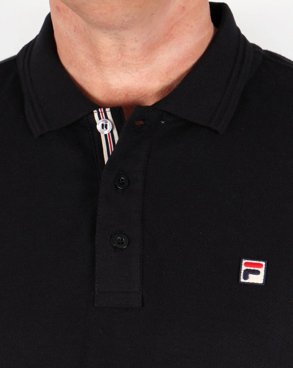 Fila Vintage Smarta Polo Shirt Black - Image 2