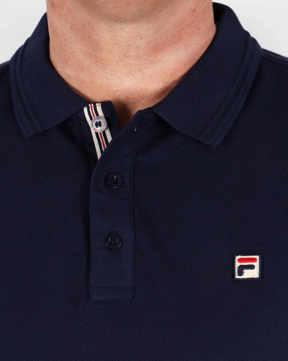 Fila Vintage Smarta Polo Shirt Navy - Image 2