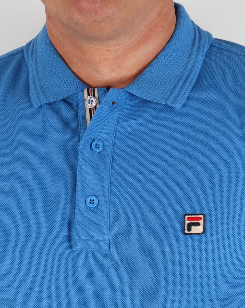 Fila Vintage Smarta Polo Shirt Ocean Blue - Image 2