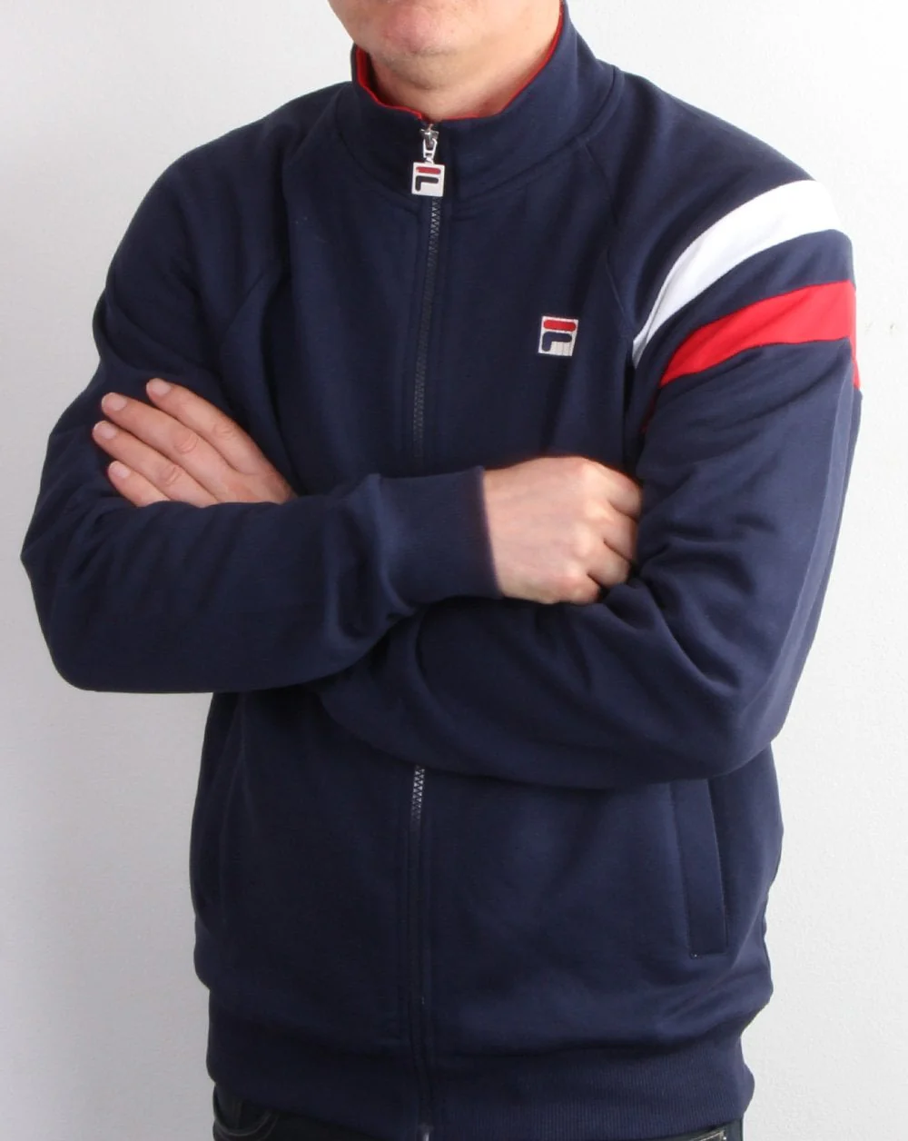 Fila Vintage Stance Track Top Navy - Image 4