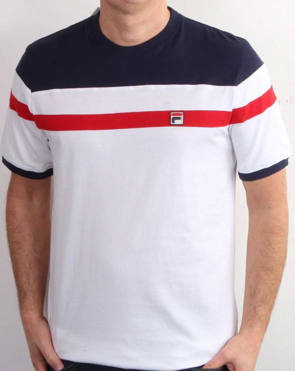 Fila Vintage Sten T Shirt White/navy/red