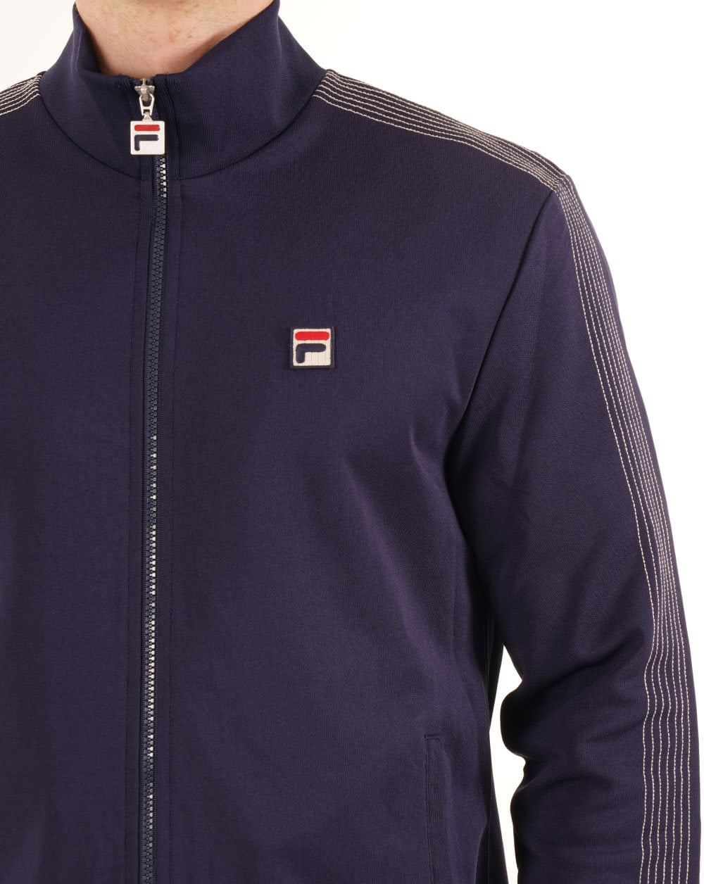 Fila Vintage Stitch Detail Track Top Navy - Image 2