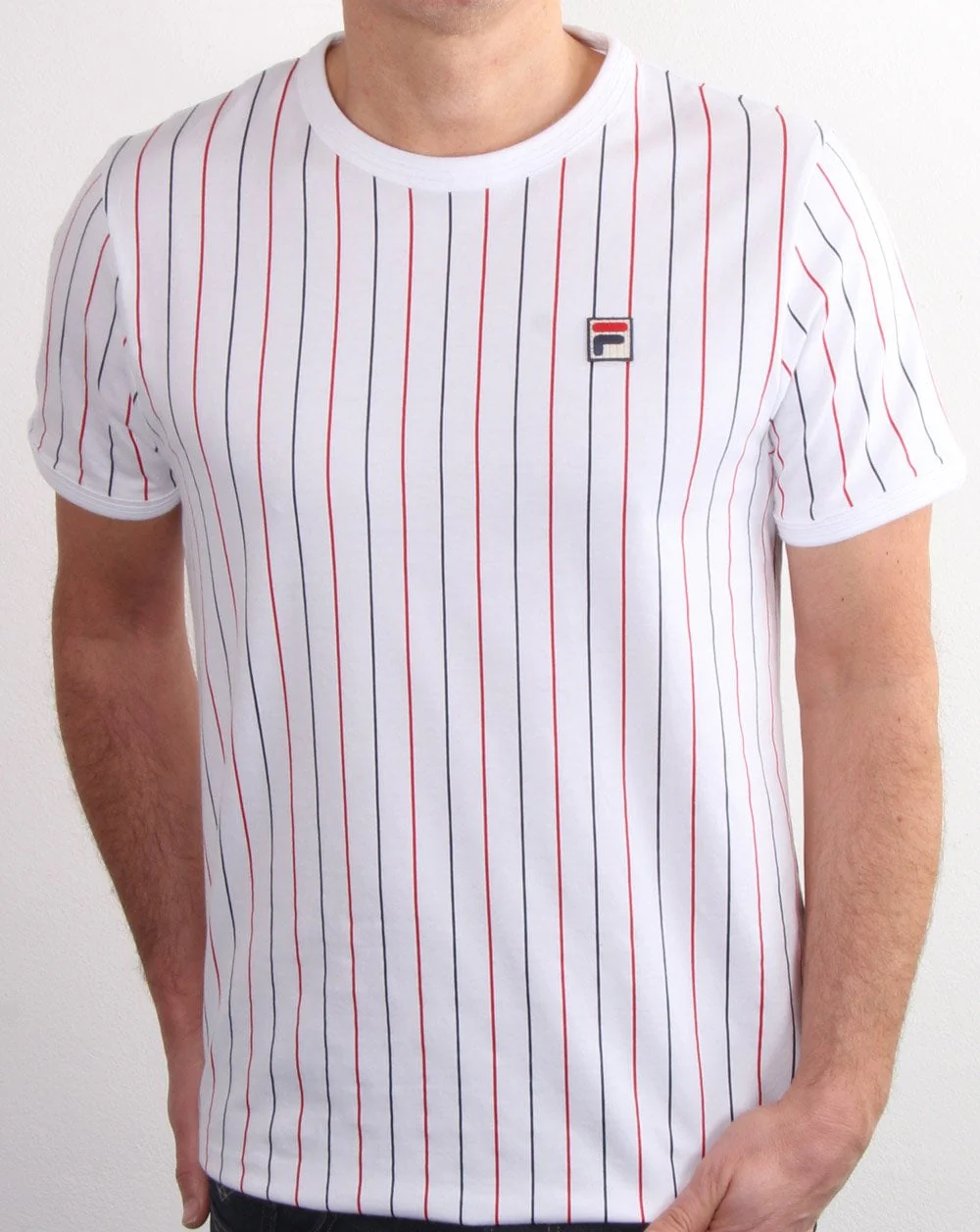 Fila Vintage Striped T Shirt White/multi - Image 2
