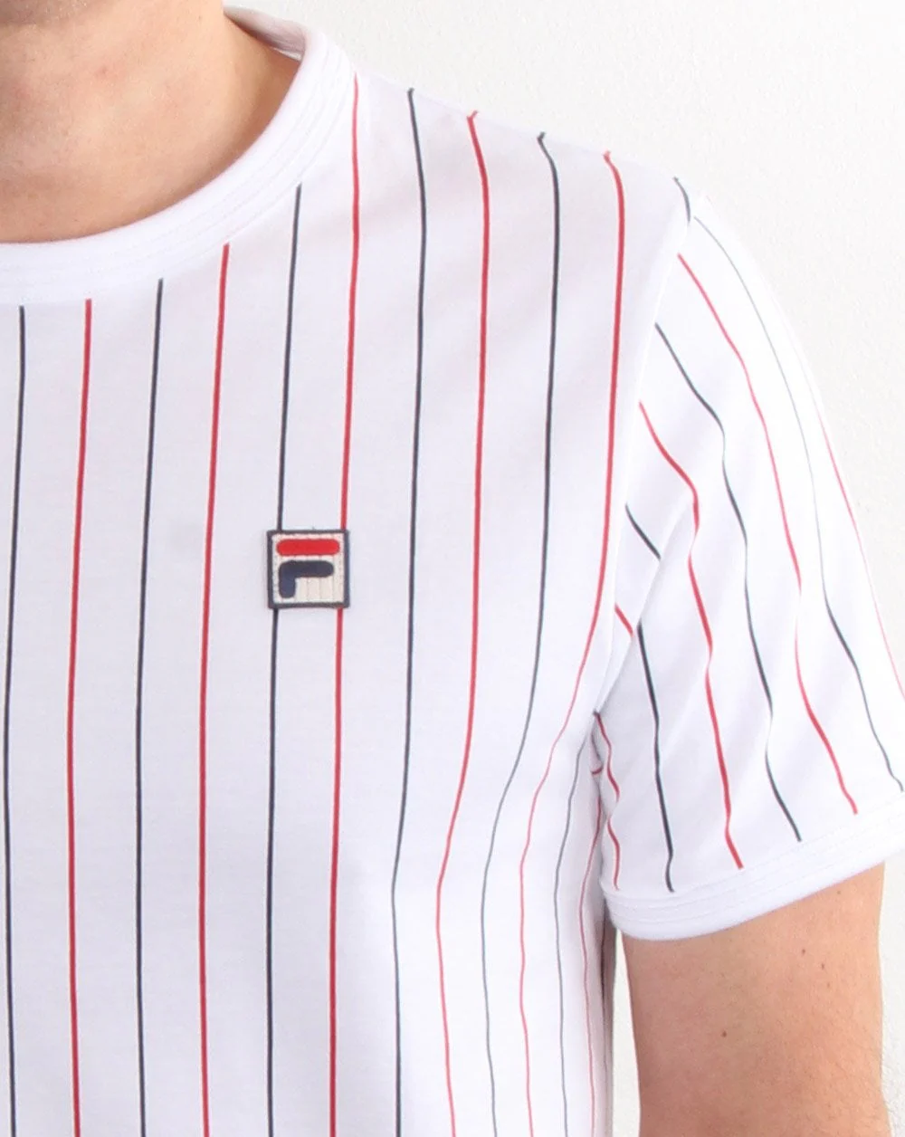 Fila Vintage Striped T Shirt White/multi - Image 3