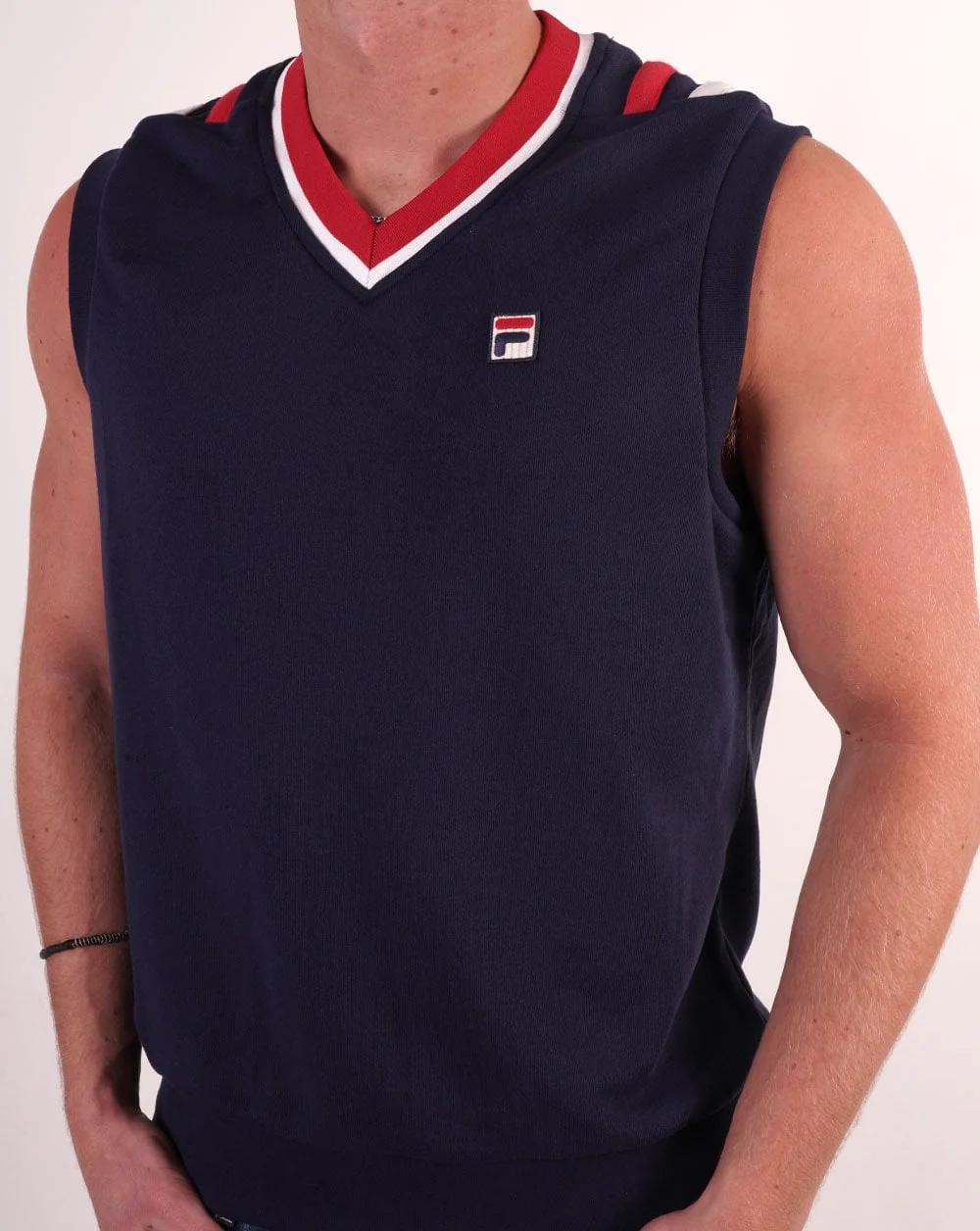 Fila Vintage Tank Sweat Vest Navy - Image 3